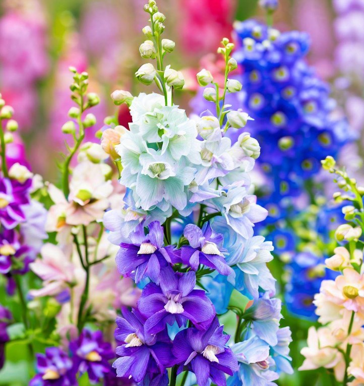 Delphinium Consolida Imperial Mix Rocket Larkspur Mixed Myseedsco