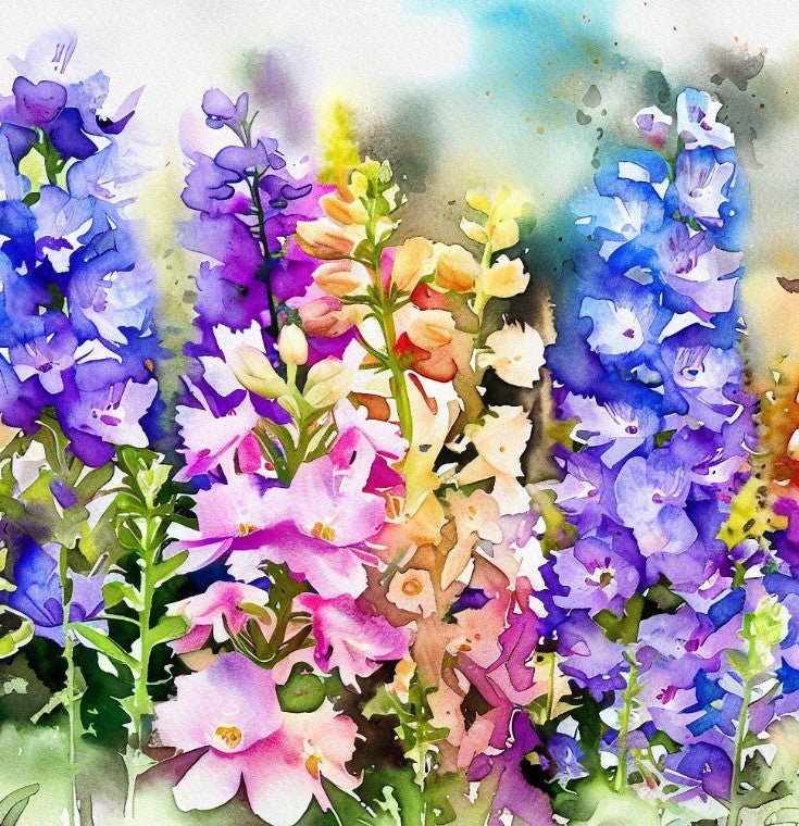 DELPHINIUM consolida ('Imperial Mix' Rocket Larkspur, Mixed)