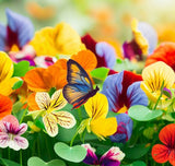 Tropaeolum nanum 'Tom Thumb Mix' (Nasturtium, Dwarf Mixed - Tom Thumb Mix)