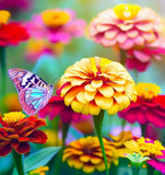 ZINNIA elegans 'Sombrero' (Zinnia, Bi-colored - Sombrero)