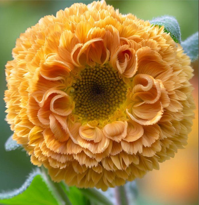 HELIANTHUS Annuus 'Dwarf Sungold' Sunflower, Dwarf Double - Dwarf Sungold (Teddy Bear)