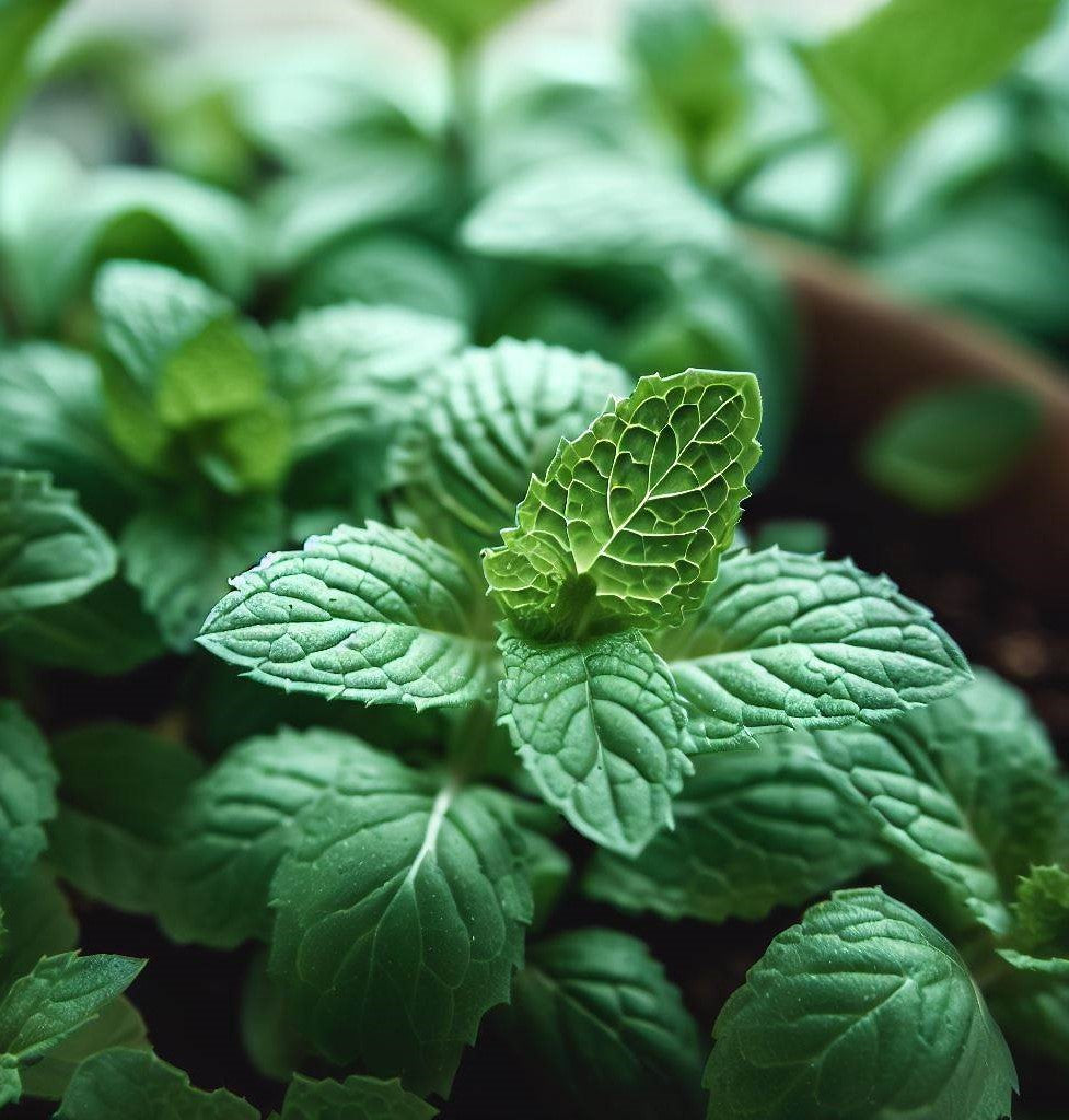 Premium Photo  A close up of green mint plants