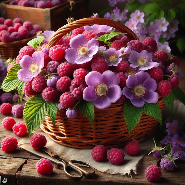 Deep Raspberry Color Flowers Rubus odoratus (Purple-flowering Raspberry, Purpleflowering Raspberry ...