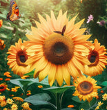 HELIANTHUS Annuus Grey Stripe (Sunflower, Grey Stripe)